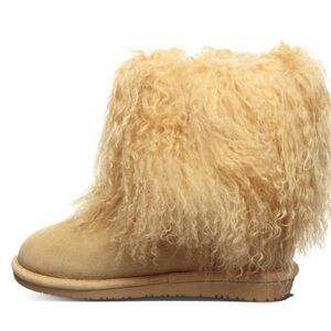 BearPaw Women's Beige Fur Winter Boots